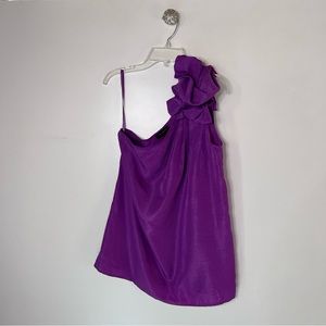 THE LIMITED ASYMMETRICAL PURPLE TOP